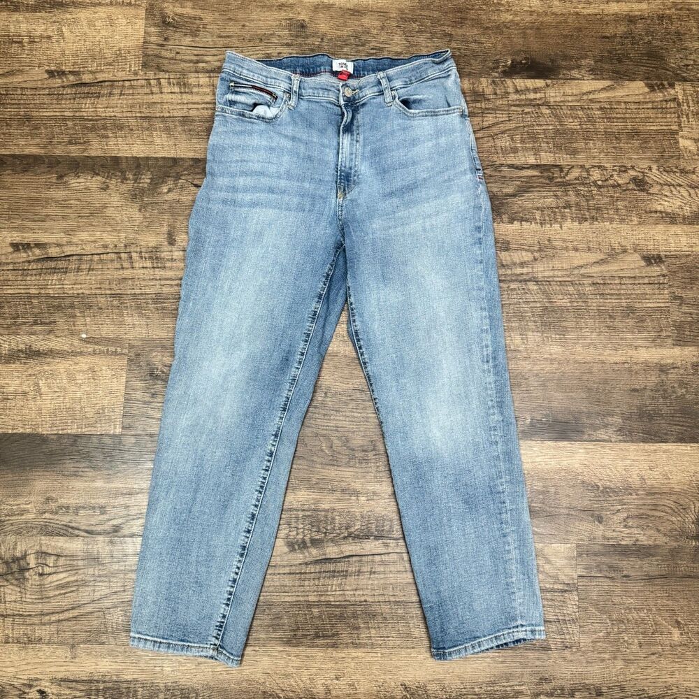 Vintage 90s Tommy Hilfiger Flag Jeans Women's 8 W29 Mid Relaxed Bootcut Casual